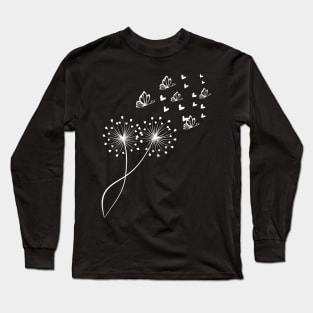 Dandelions and butterflies. Long Sleeve T-Shirt